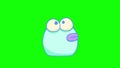 Funny animation gif character on isolated background.ÃÂ¡ute slime.